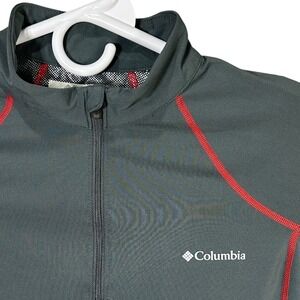 Columbia Omni Heat Pullover Jacket Gray Red Athletic Women's Small‎ Athletic